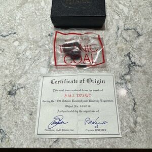 Titanic Coal with Certificate